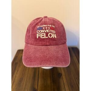 I’m Voting for the Convicted Felon Adjustable Hat Red